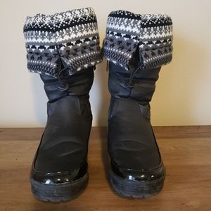 Totes Caroline Fold Cuff Snow Boots - 9 WIDE!!